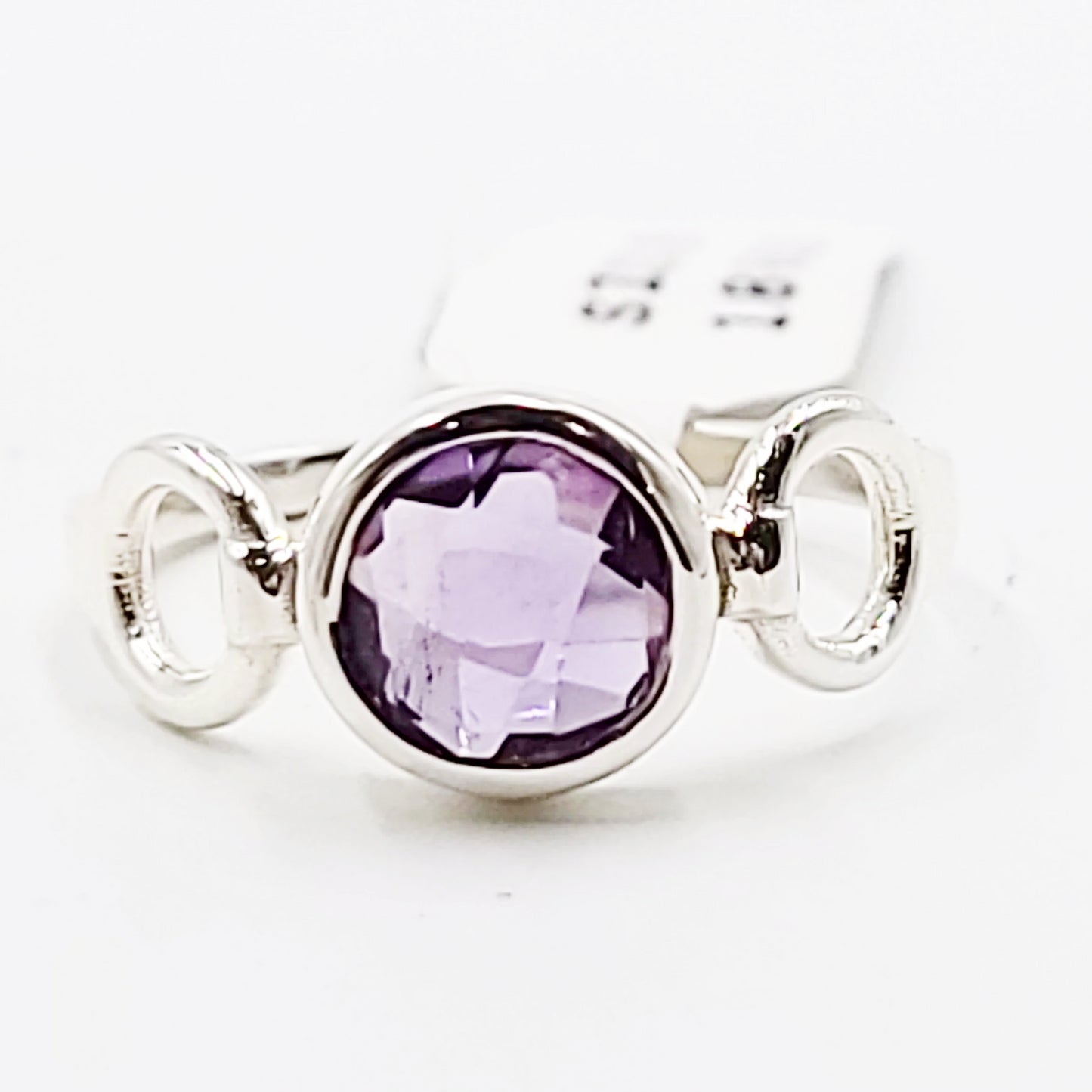 Amethyst Infinity Ring Sterling Silver Size 8