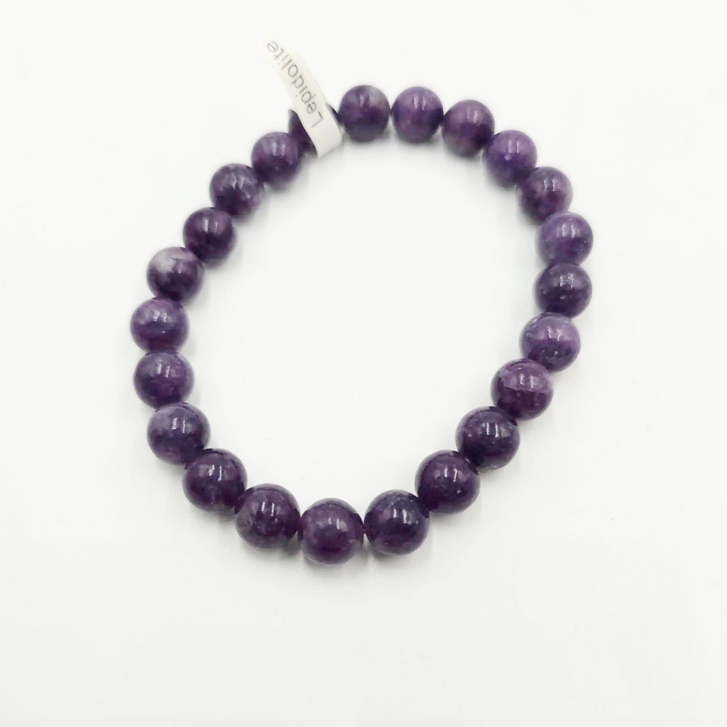 Lepidolite Bead Bracelet 8mm