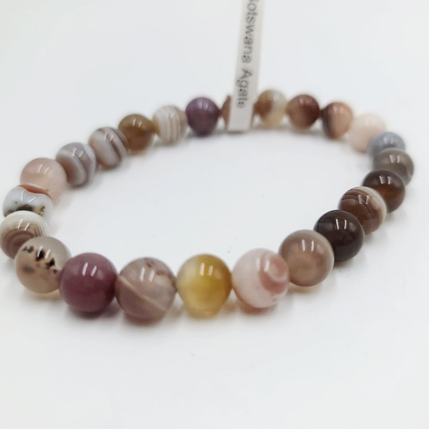 Botswana Agate Bracelet 8mm Bead Bracelet