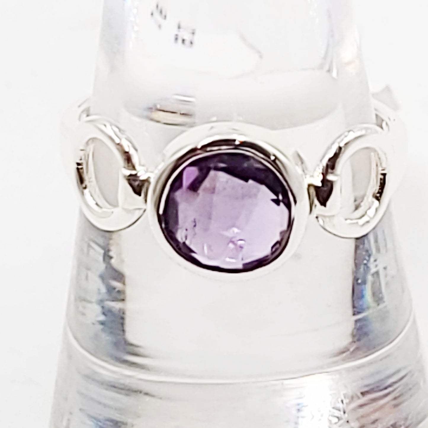 Amethyst Infinity Ring Sterling Silver Size 8