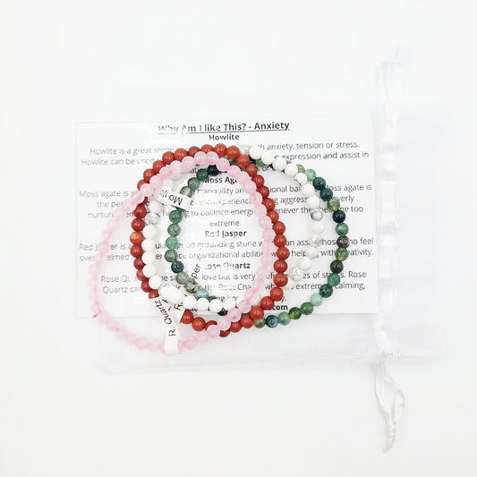 Why Am I Like This? - Anxiety Bracelet Set 4mm Bead Bracelets