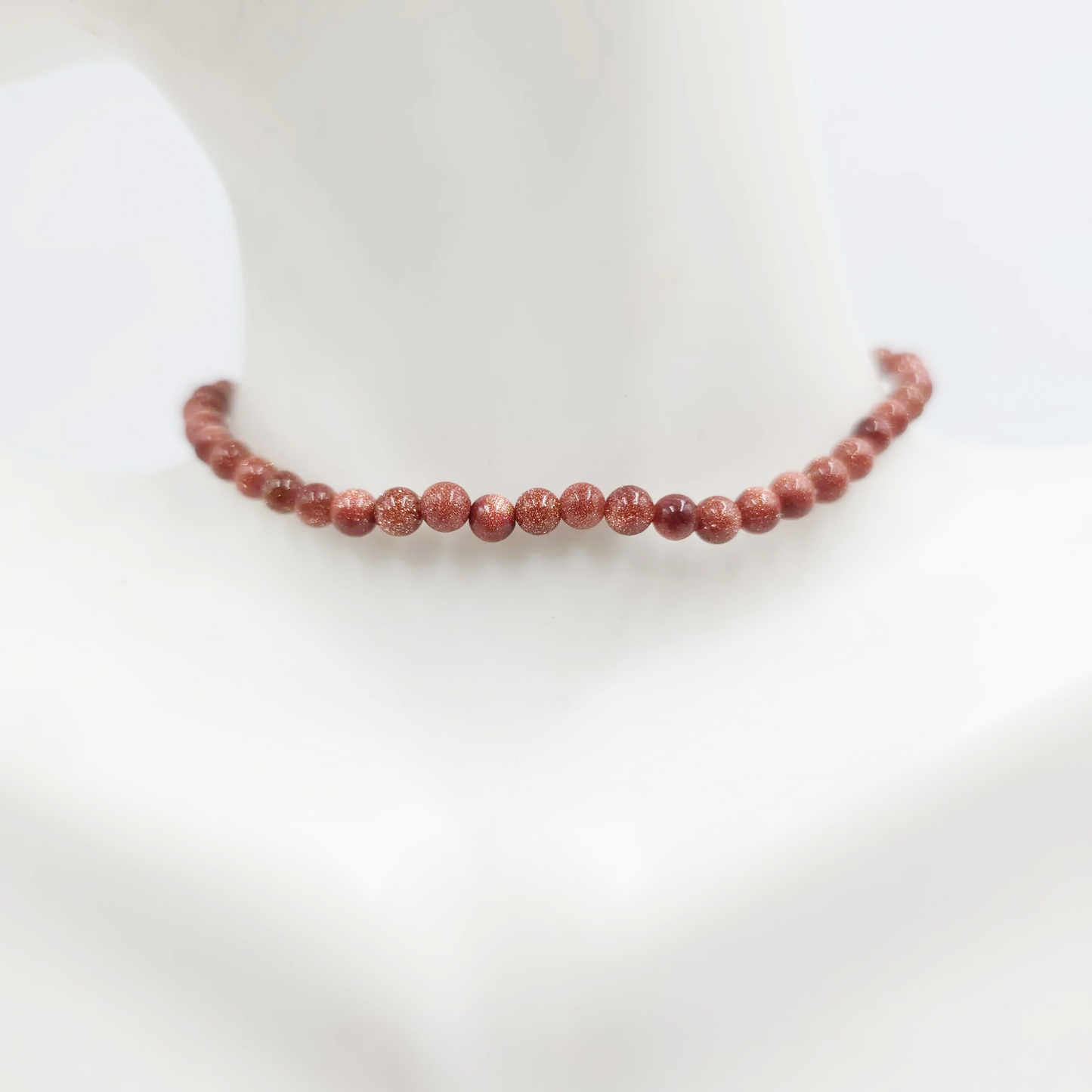 Goldstone Bead Bracelet 4mm Gold Sandstone - Elevated Metaphysical