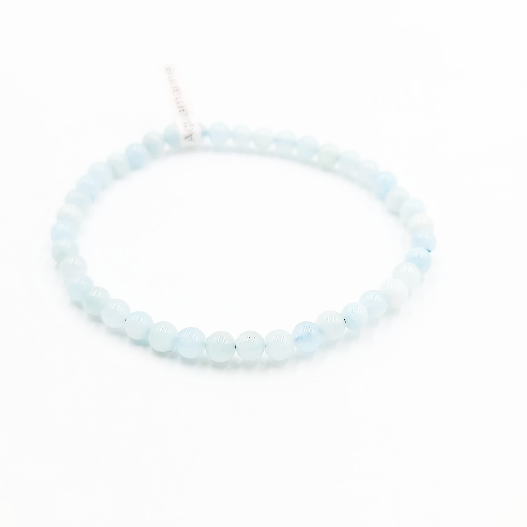 Aquamarine Bracelet 4mm Bead Bracelet - Elevated Metaphysical