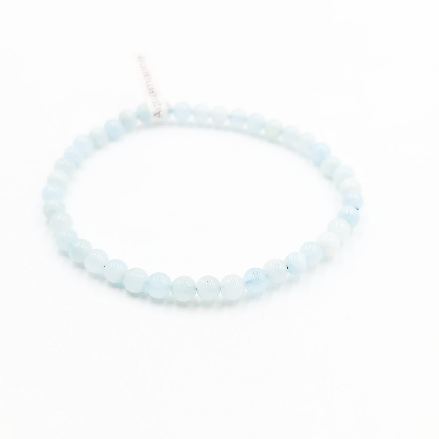 Aquamarine Bracelet 4mm Bead Bracelet - Elevated Metaphysical