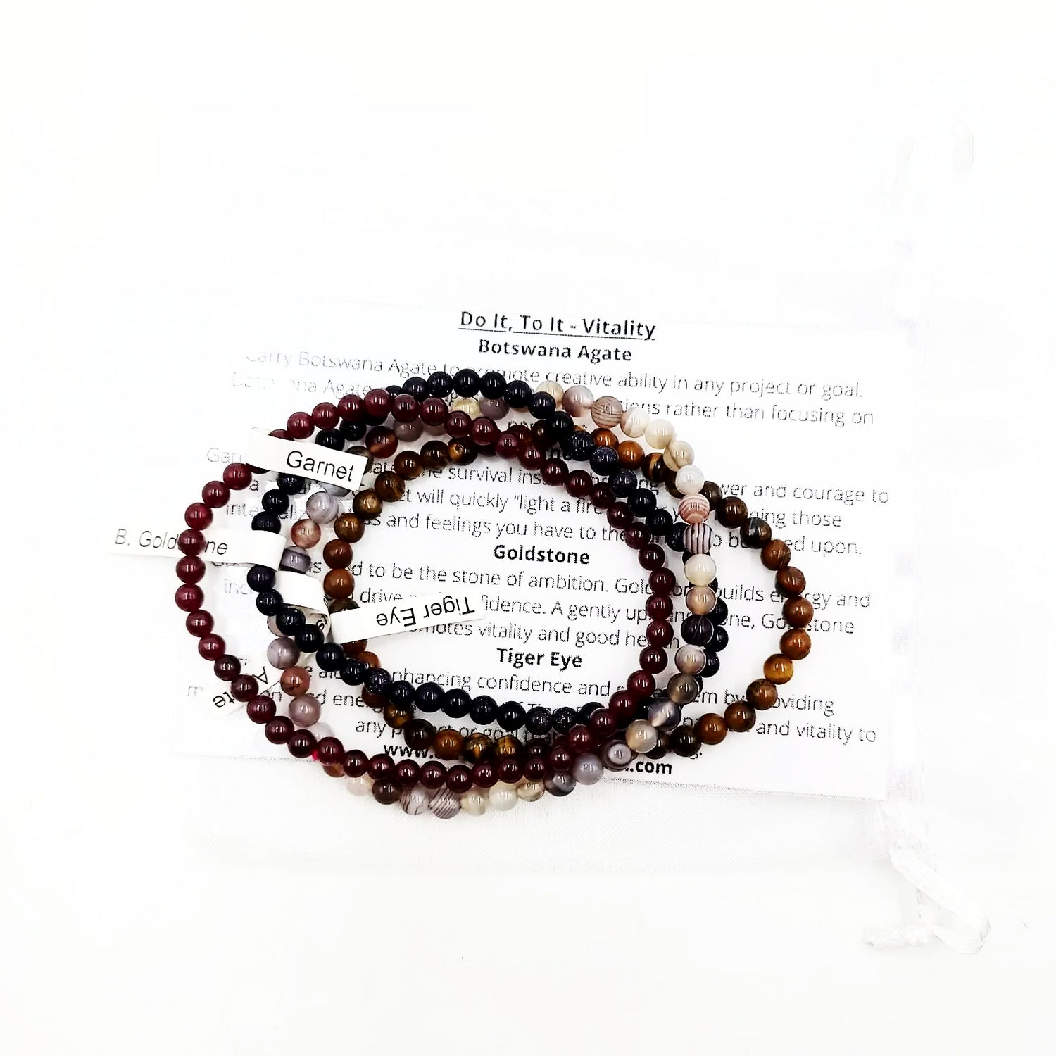 Do It, To It - Vitality Bracelet Set 4mm Bead Bracelets - Elevated Metaphysical