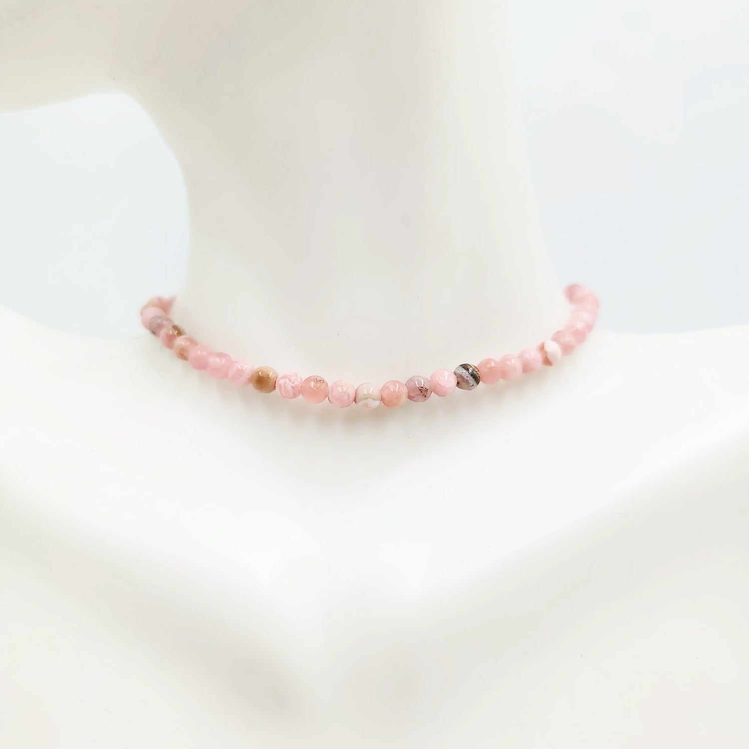 Rhodochrosite Bead Bracelet 4mm - Elevated Metaphysical