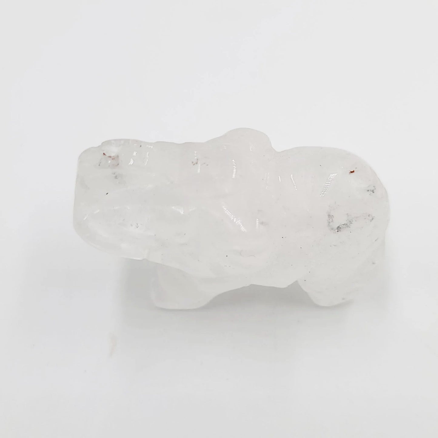 Clear Quartz Elephant Figurine 2" 50mm