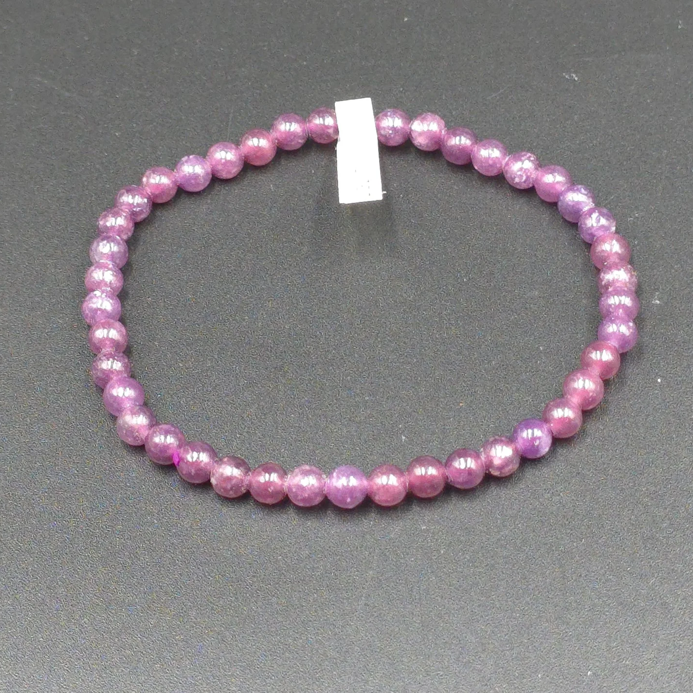 Lepidolite Bead Bracelet 4mm - Elevated Metaphysical