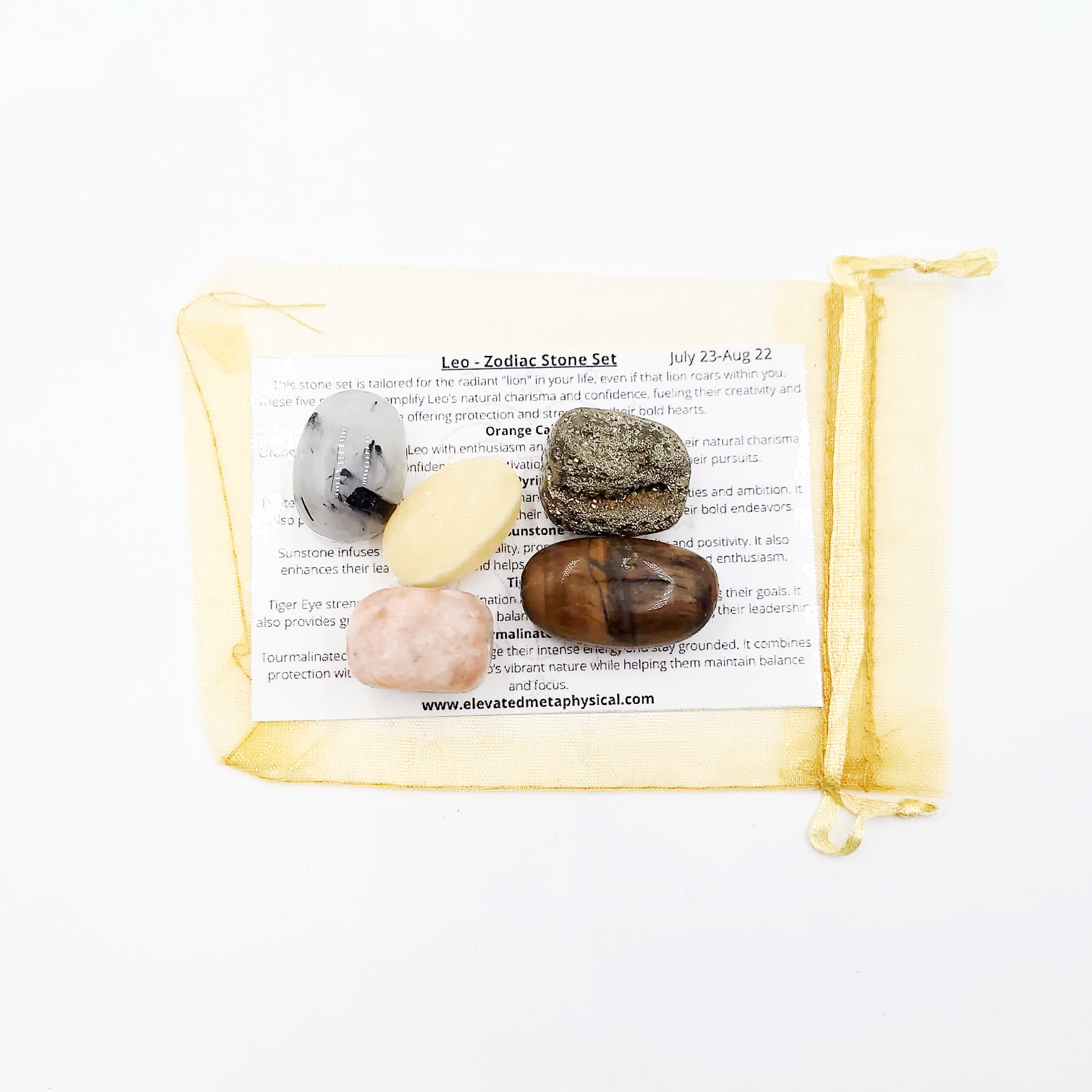 Leo - Zodiac Stone Set - Elevated Metaphysical