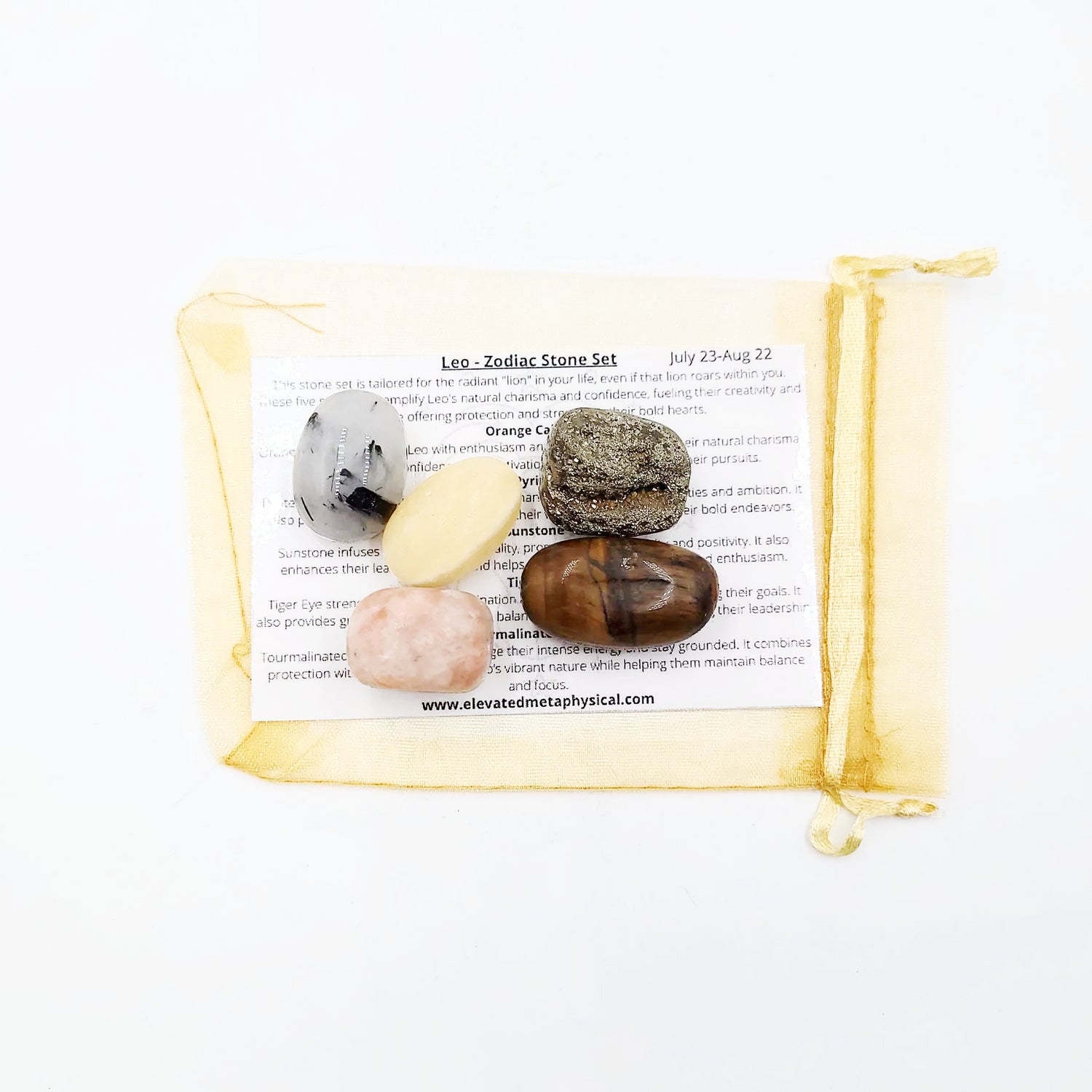 Leo - Zodiac Stone Set - Elevated Metaphysical