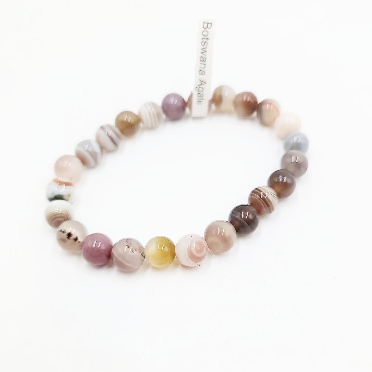 Botswana Agate Bracelet 8mm Bead Bracelet