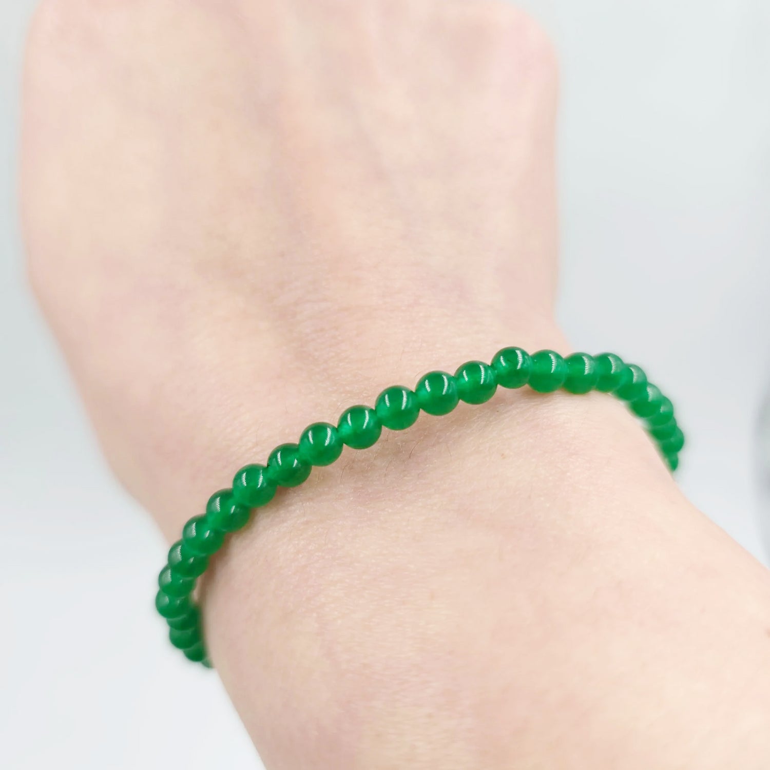 Jade Bead Bracelet 4mm - Elevated Metaphysical