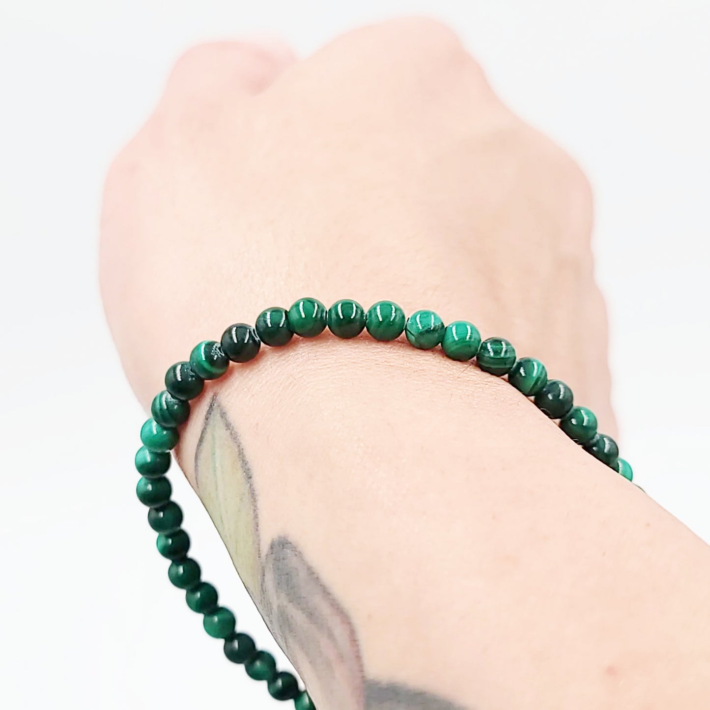 Malachite Bead Bracelet 4mm - Elevated Metaphysical