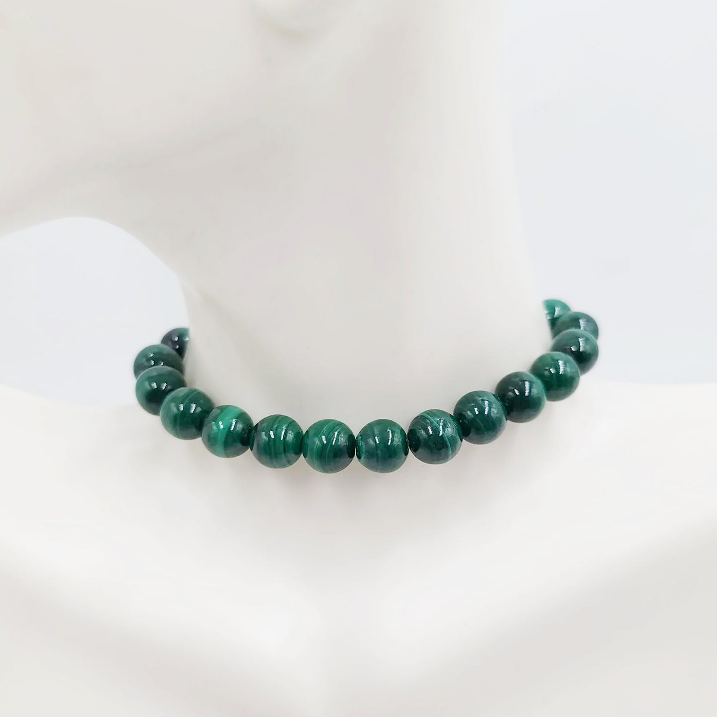 Malachite Bead Bracelet 8mm