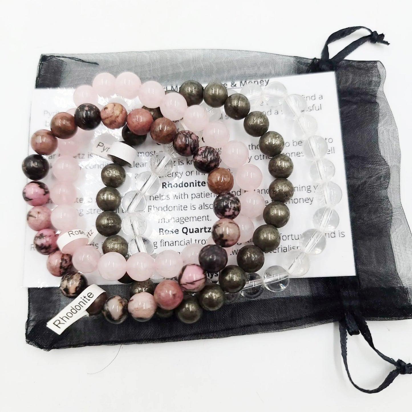 For the Love and Money - Love & Money Bracelet Set 8mm Bead Bracelets - Elevated Metaphysical