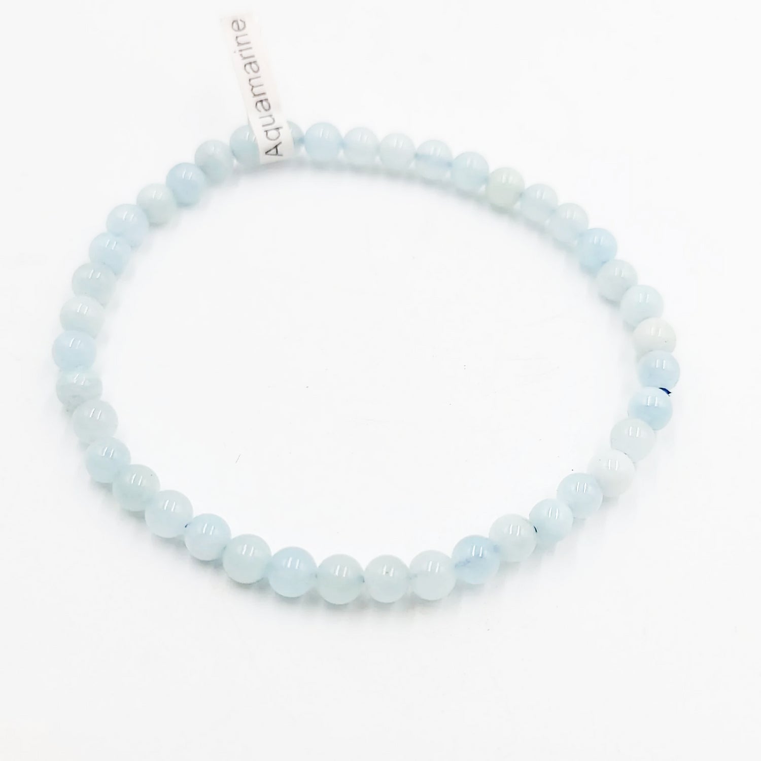 Aquamarine Bracelet 4mm Bead Bracelet - Elevated Metaphysical