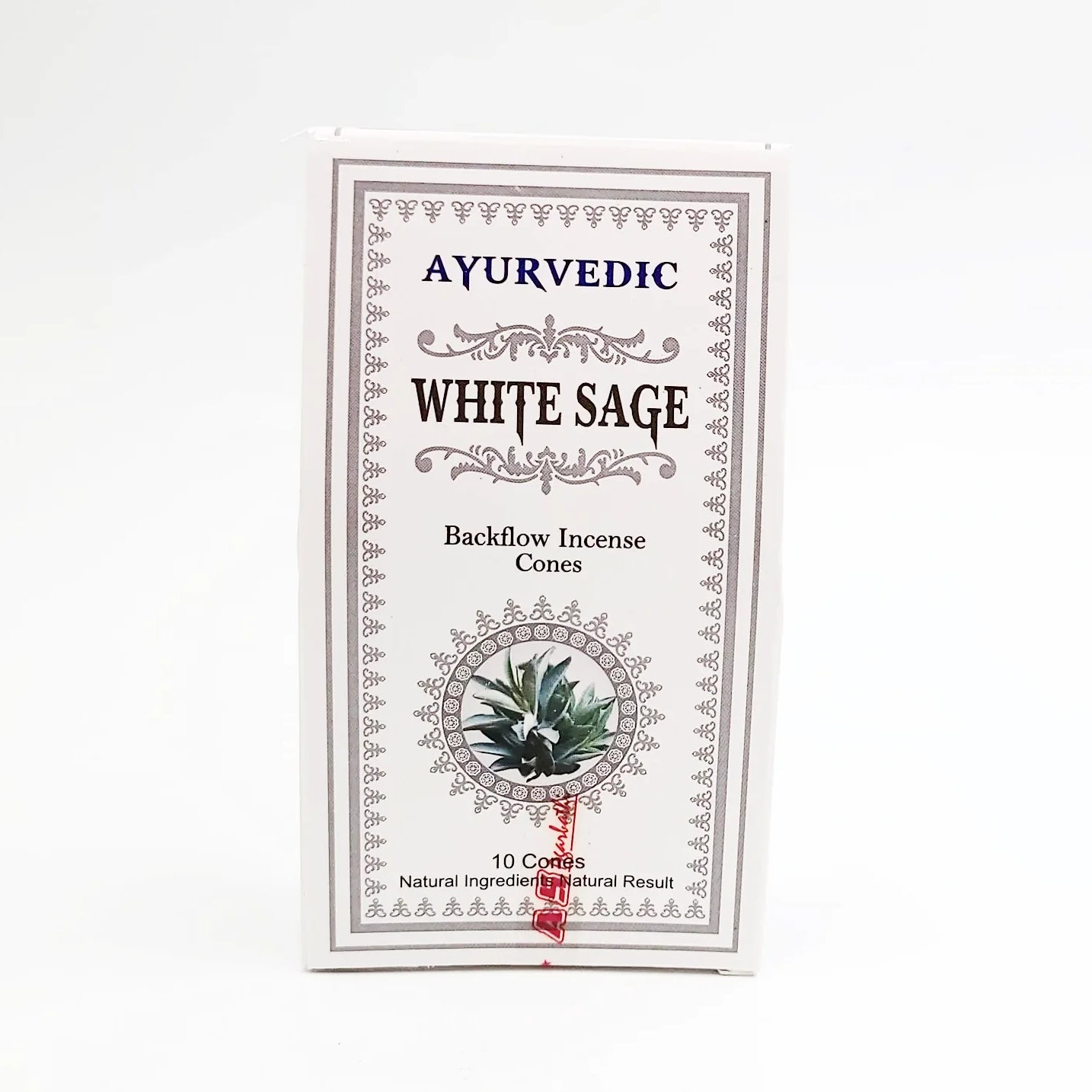 Ayurvedic White Sage Backflow Incense Cones 10 Pack - Elevated Metaphysical