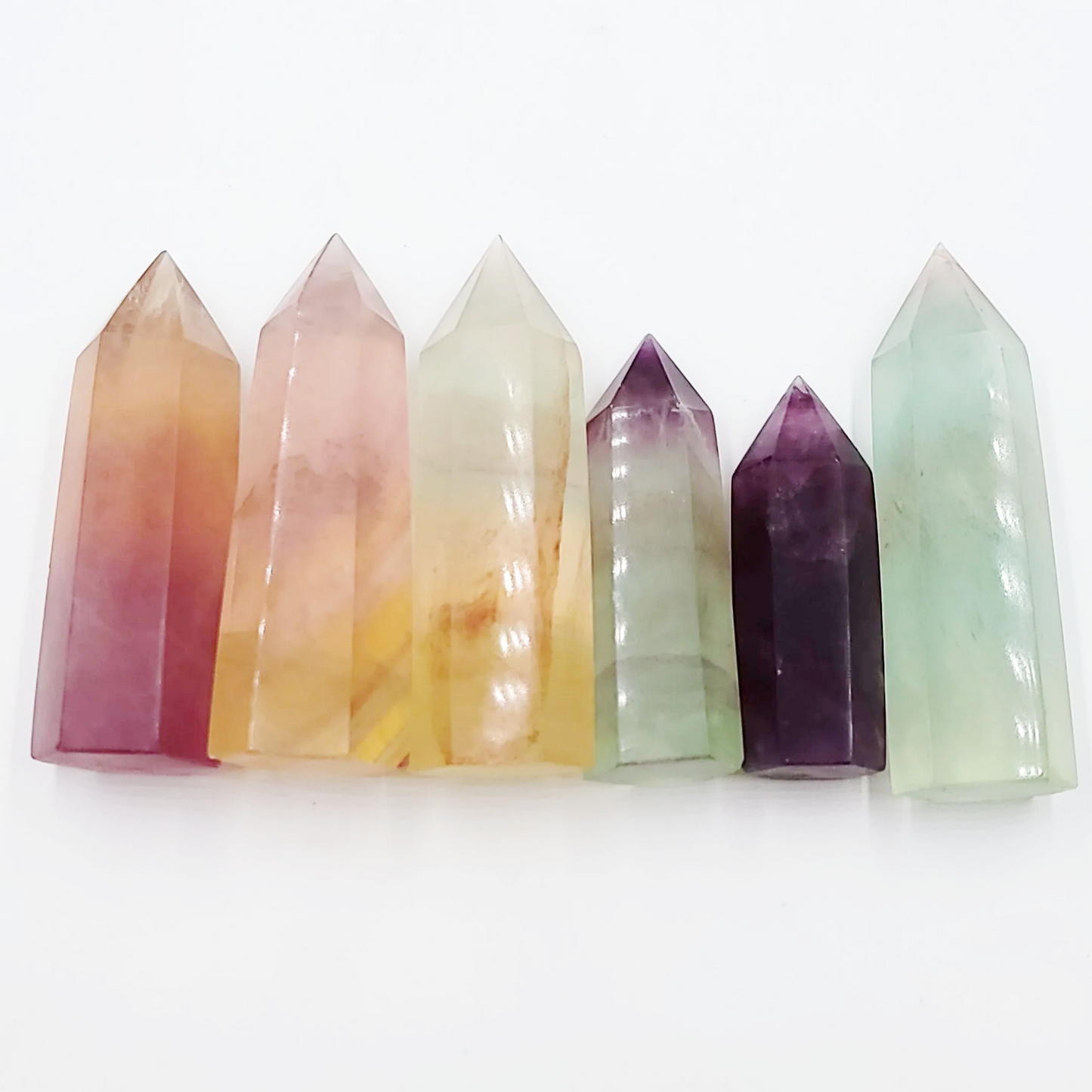 Rainbow Fluorite Tower Point 75mm 3"