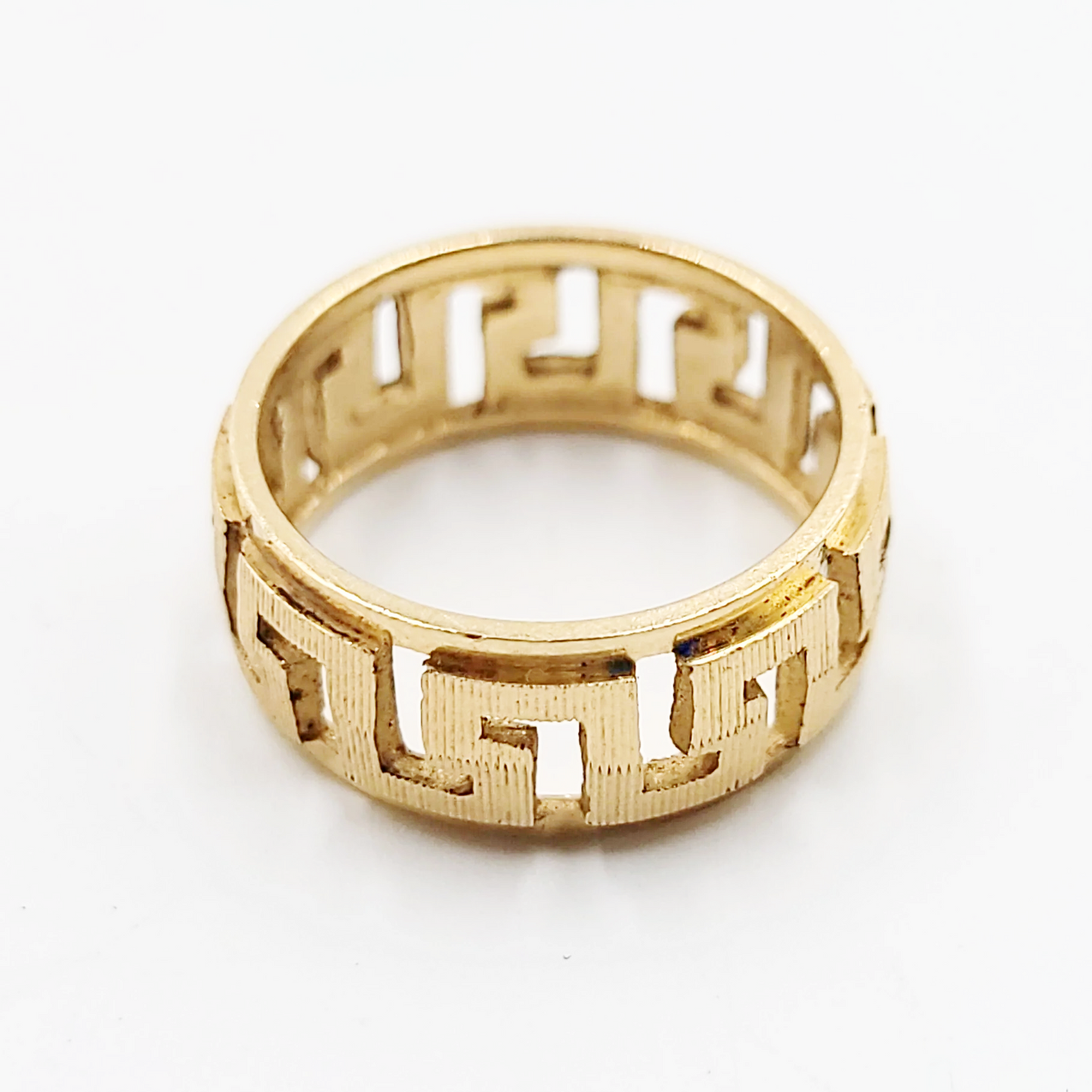 14kt Greek Key Ring Yellow Gold Band Size 6 - Elevated Metaphysical