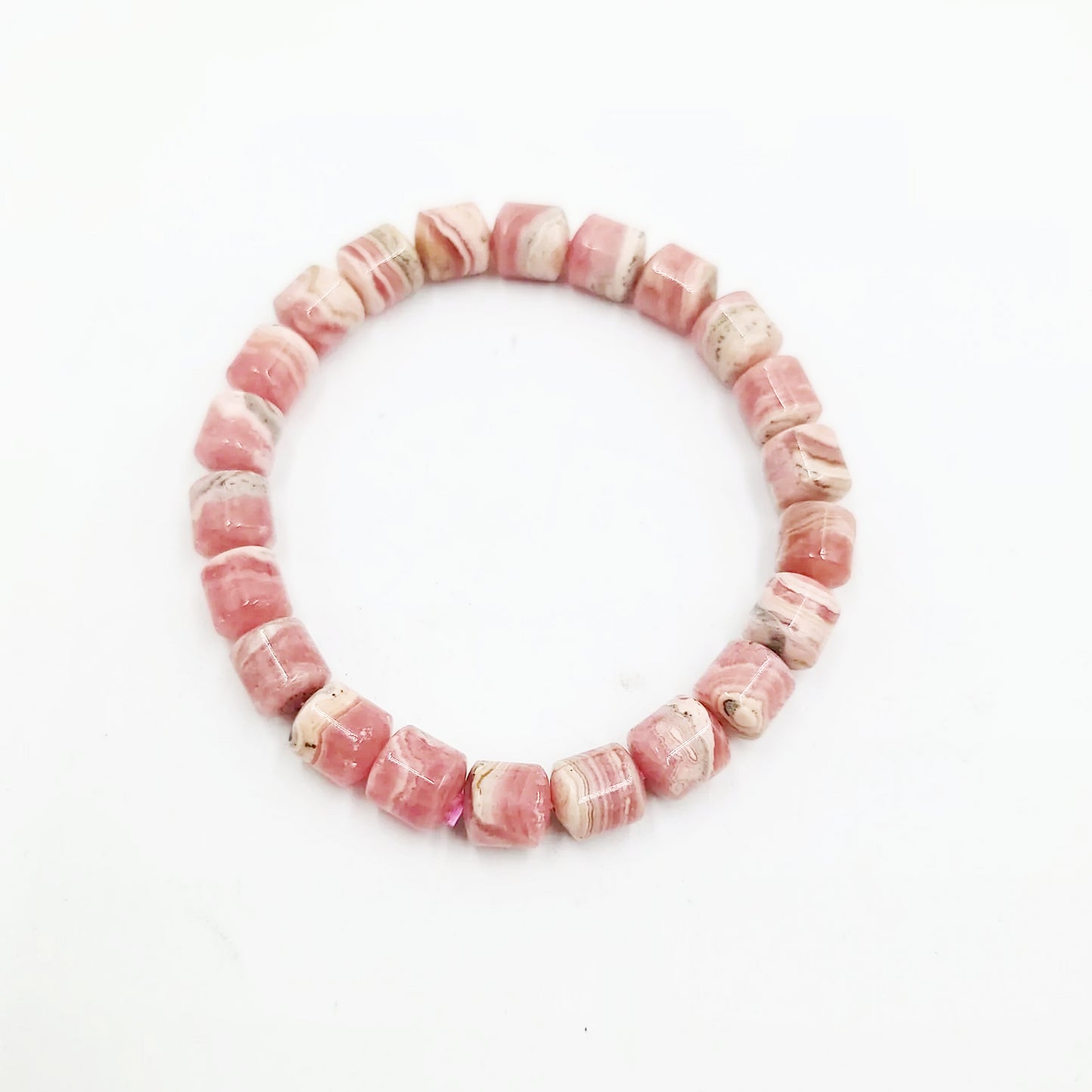 Rhodochrosite Bracelet Tube Bead 8mm