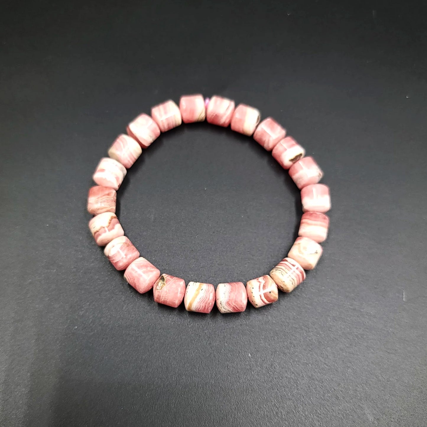 Rhodochrosite Bracelet Tube Bead 8mm