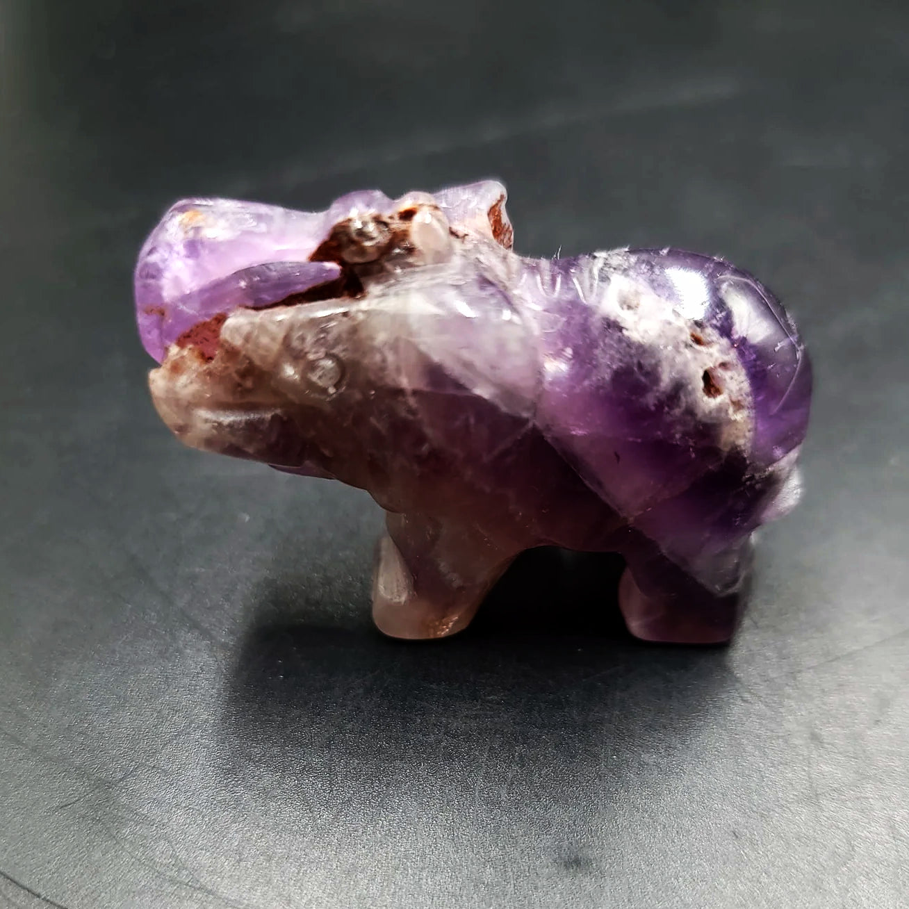 Amethyst Elephant Figurine 2" 50mm - Elevated Metaphysical