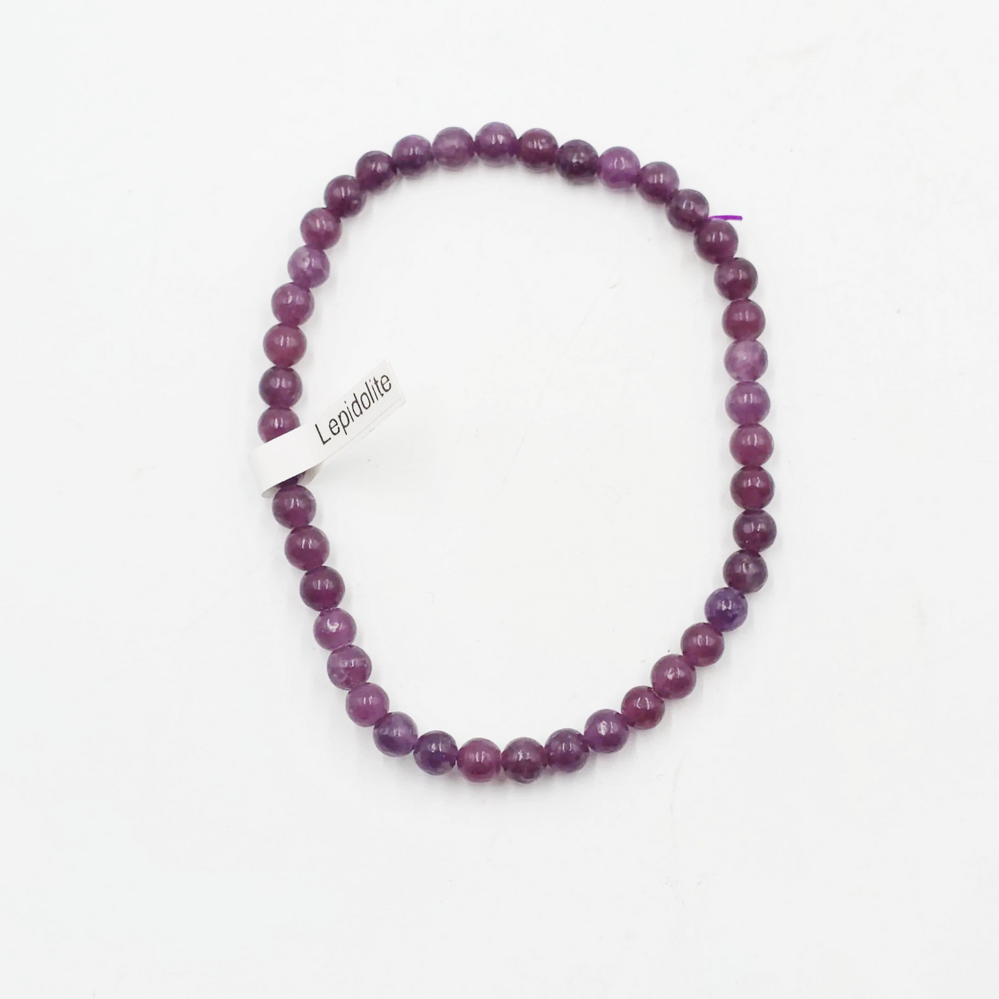 Lepidolite Bead Bracelet 4mm - Elevated Metaphysical