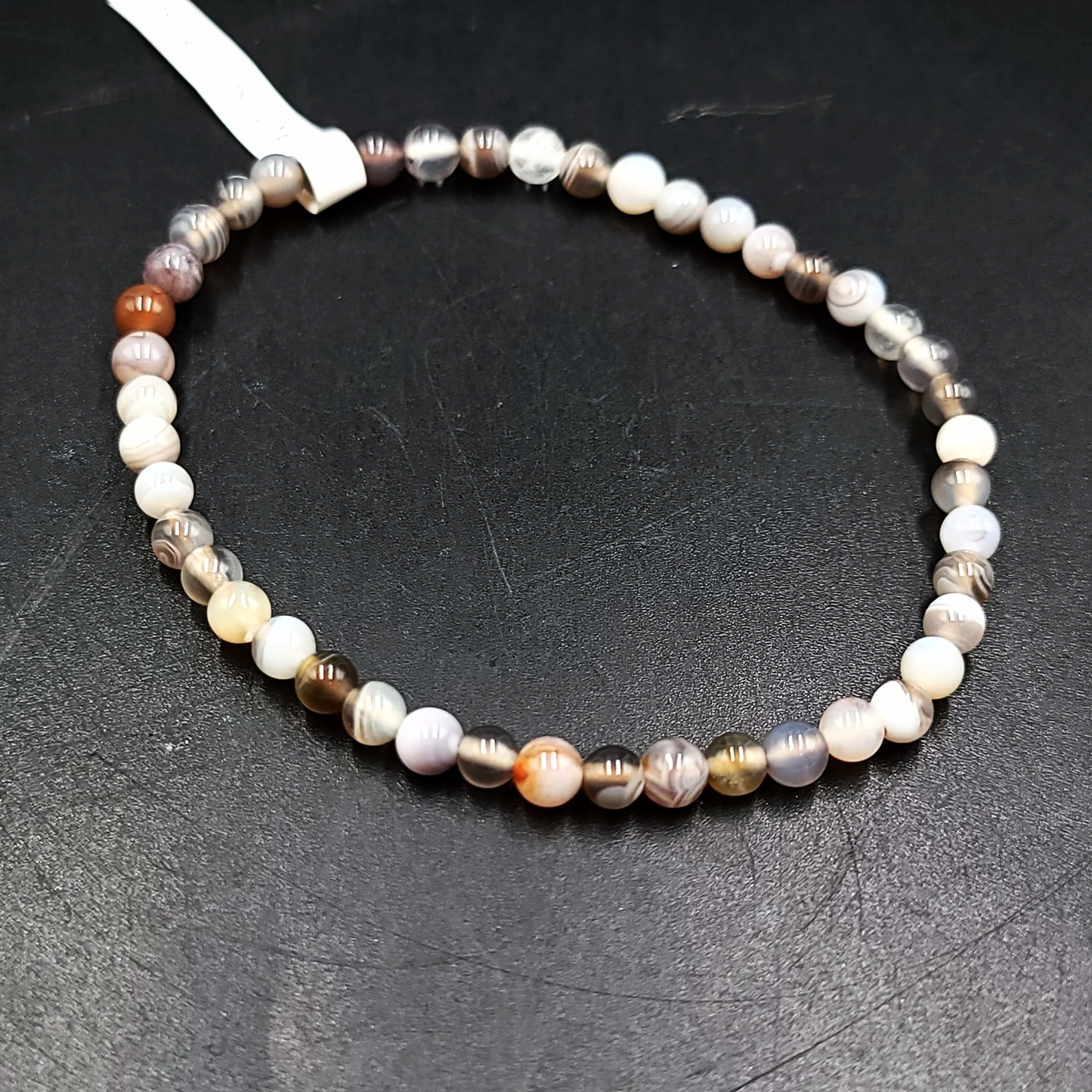 Botswana Agate Bracelet 4mm Bead Bracelet