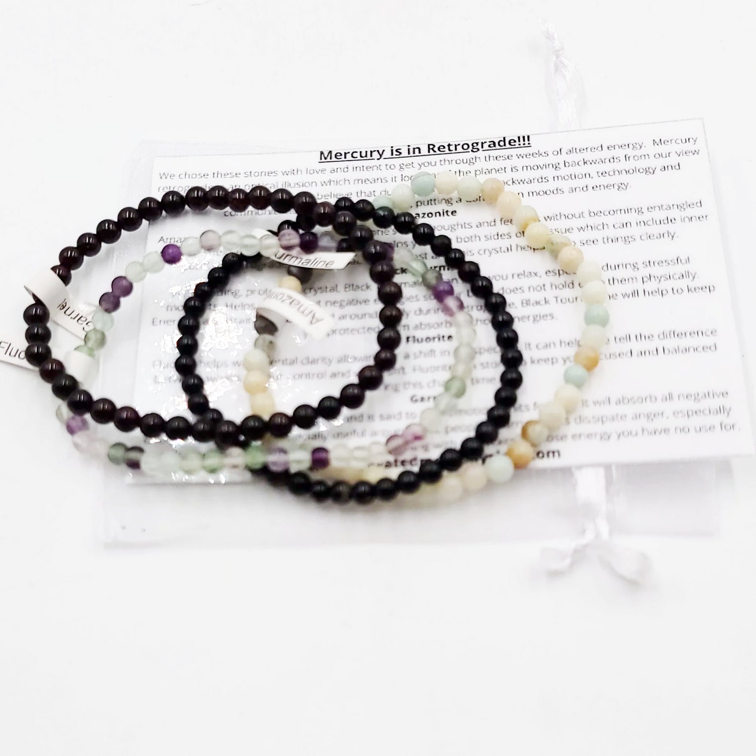 Mercury is in Retrograde!!! Bracelet Set 4mm Bead Bracelets - Elevated Metaphysical