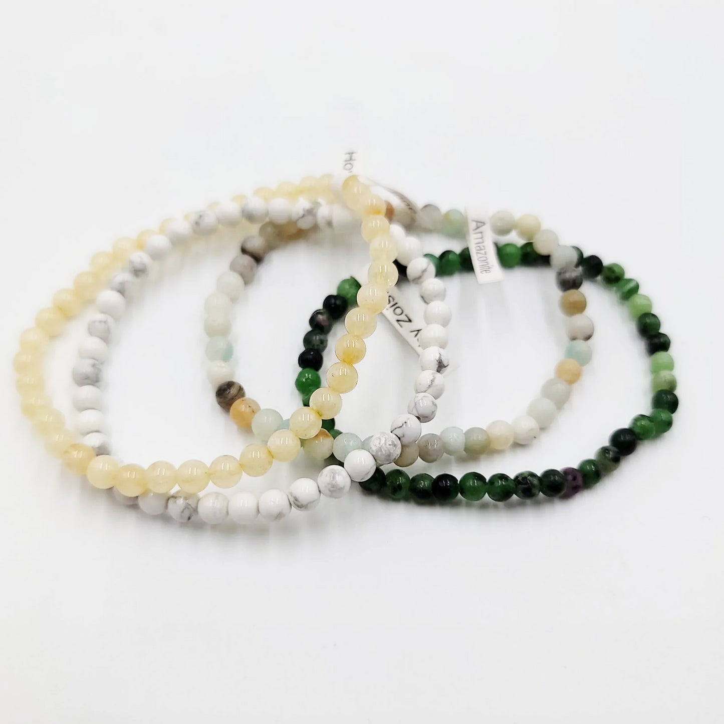 Good Vibes Only - Happy Bracelet Set 4mm Bead Bracelets - Elevated Metaphysical