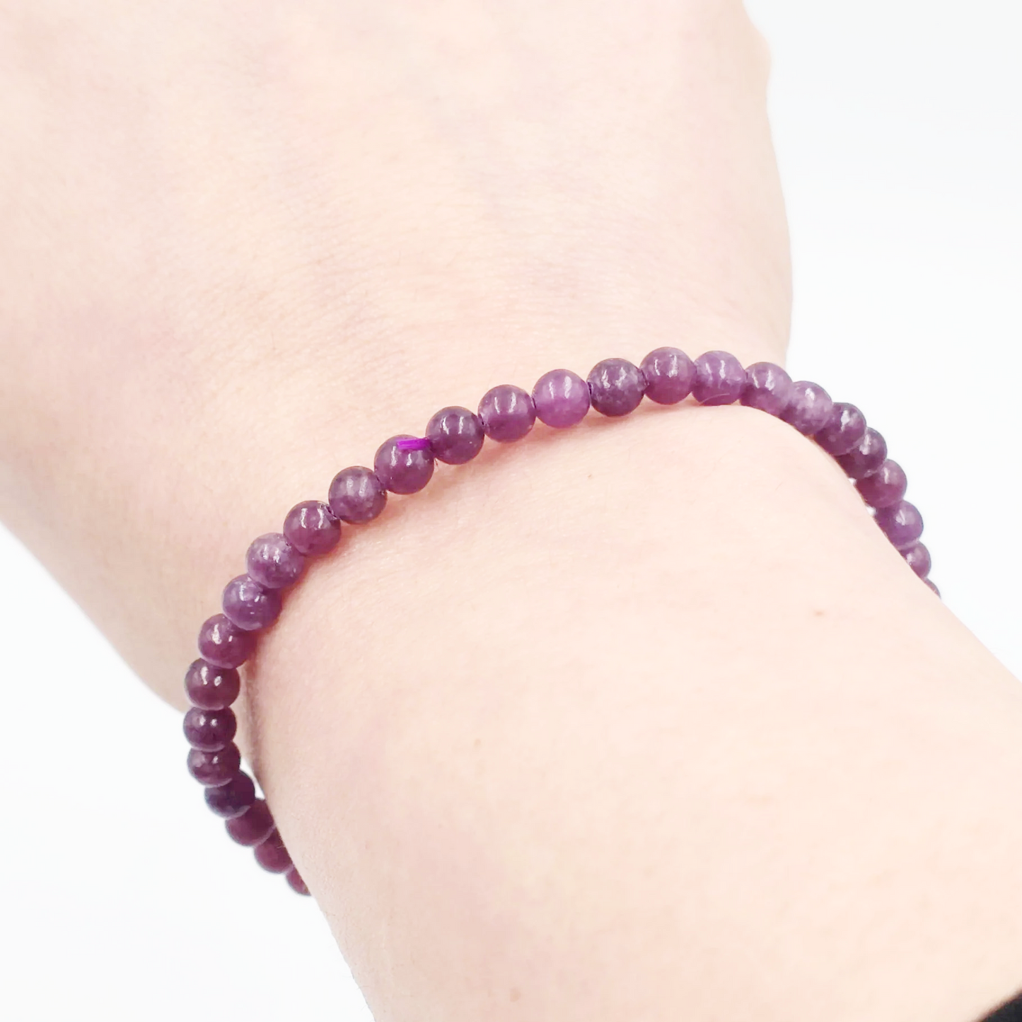 Lepidolite Bead Bracelet 4mm - Elevated Metaphysical
