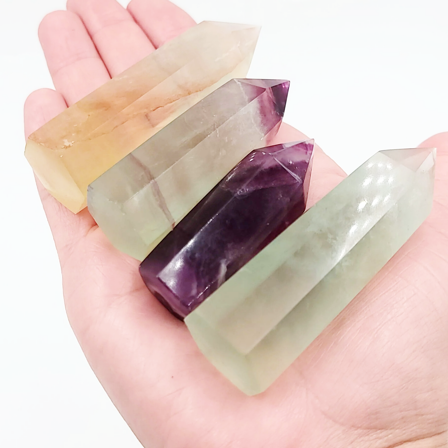 Rainbow Fluorite Tower Point 75mm 3"