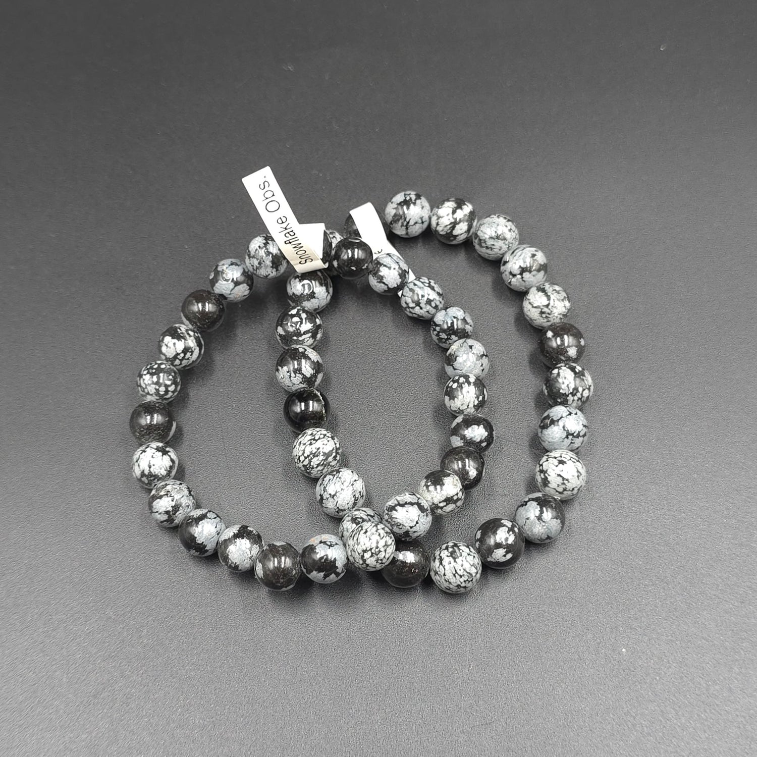 Snowflake Obsidian Bead Bracelet 8mm - Elevated Metaphysical