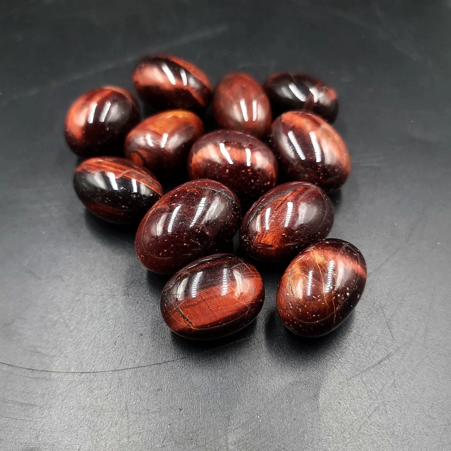 Red Tiger Eye Tumbled Stone HQ