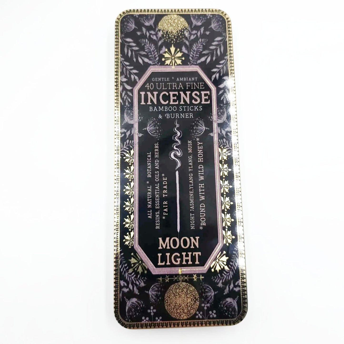 Moon Light 40 Premium Incense Sticks & Burner Set