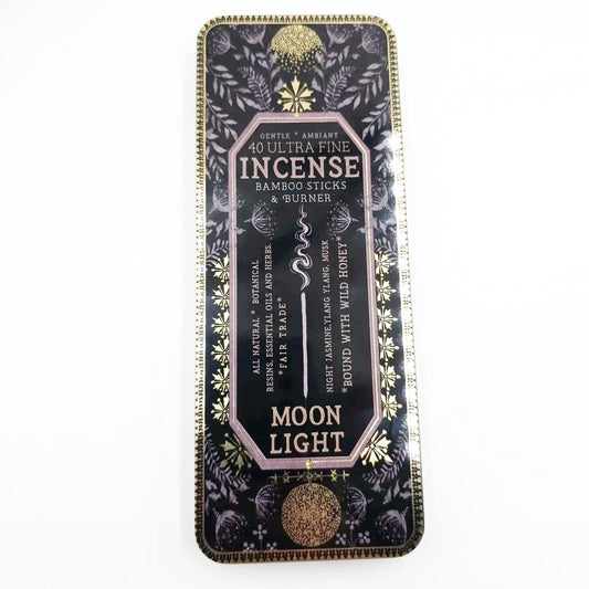 Moon Light 40 Premium Incense Sticks & Burner Set