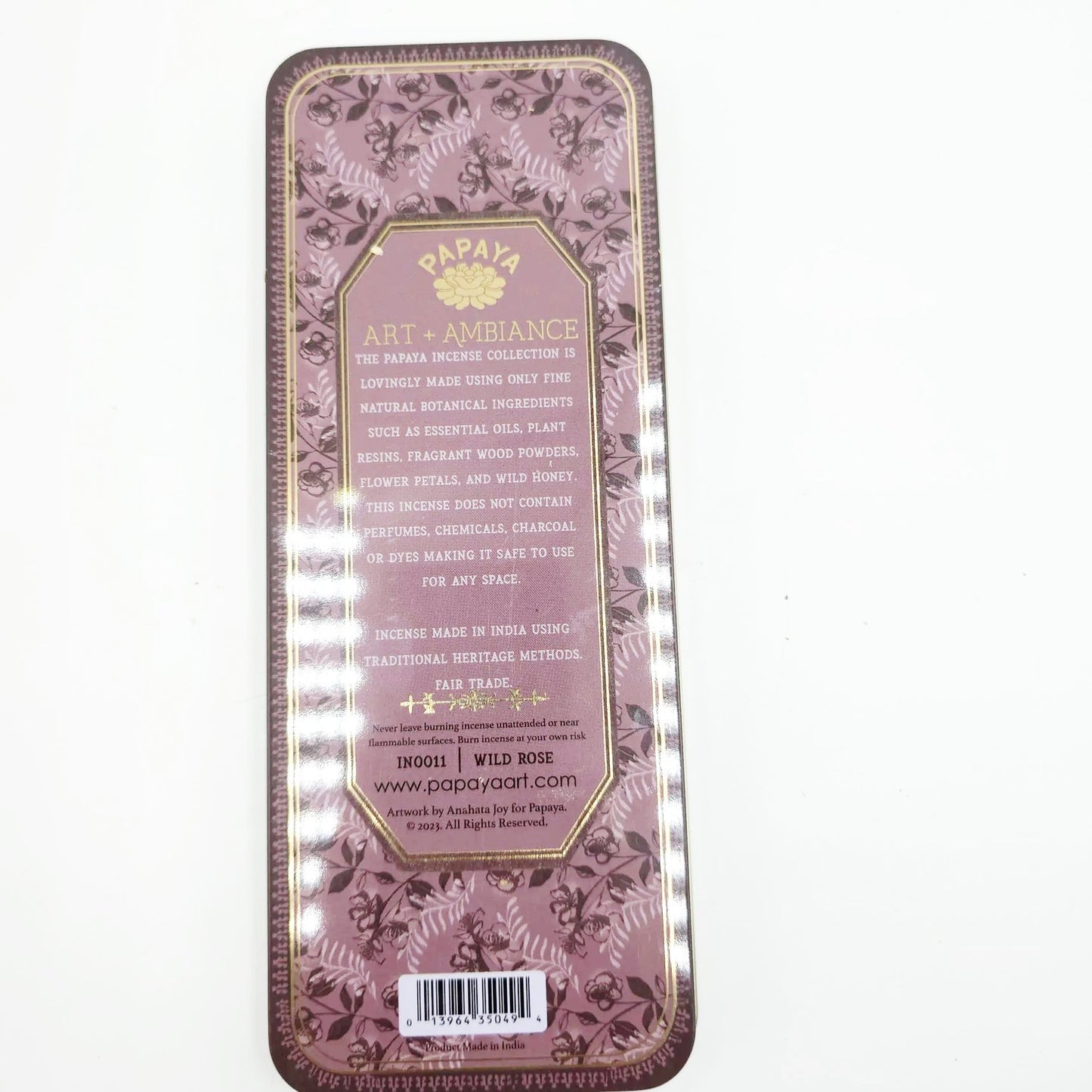 Wild Rose 40 Premium Incense Sticks & Burner Set