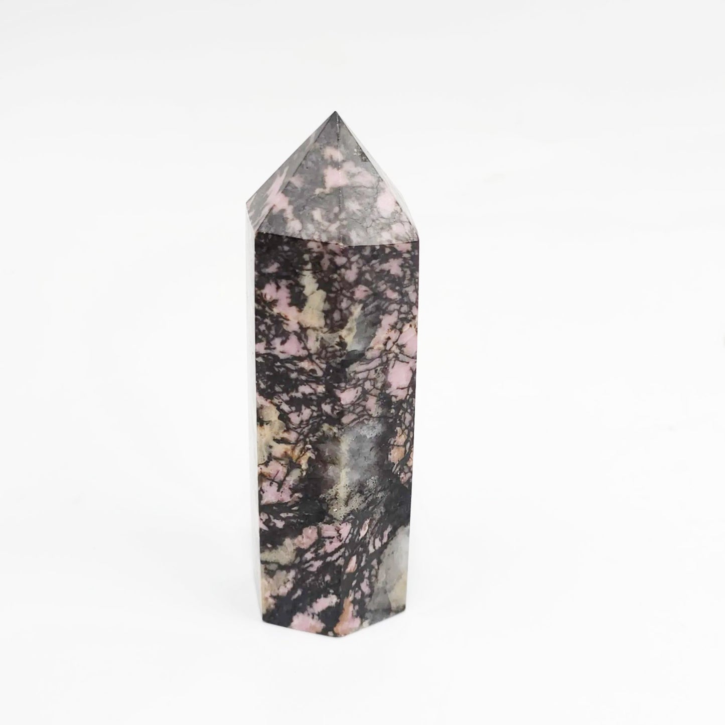 Rhodonite Tower Rhodonite Point 3 1/4" 85mm