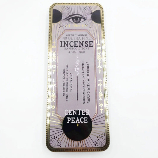 Center Peace 40 Premium Incense Sticks & Burner Set