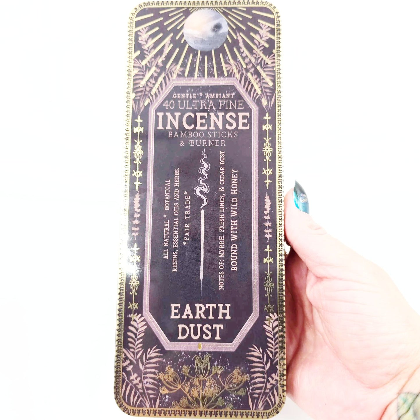 Earth Dust 40 Premium Incense Sticks & Burner Set