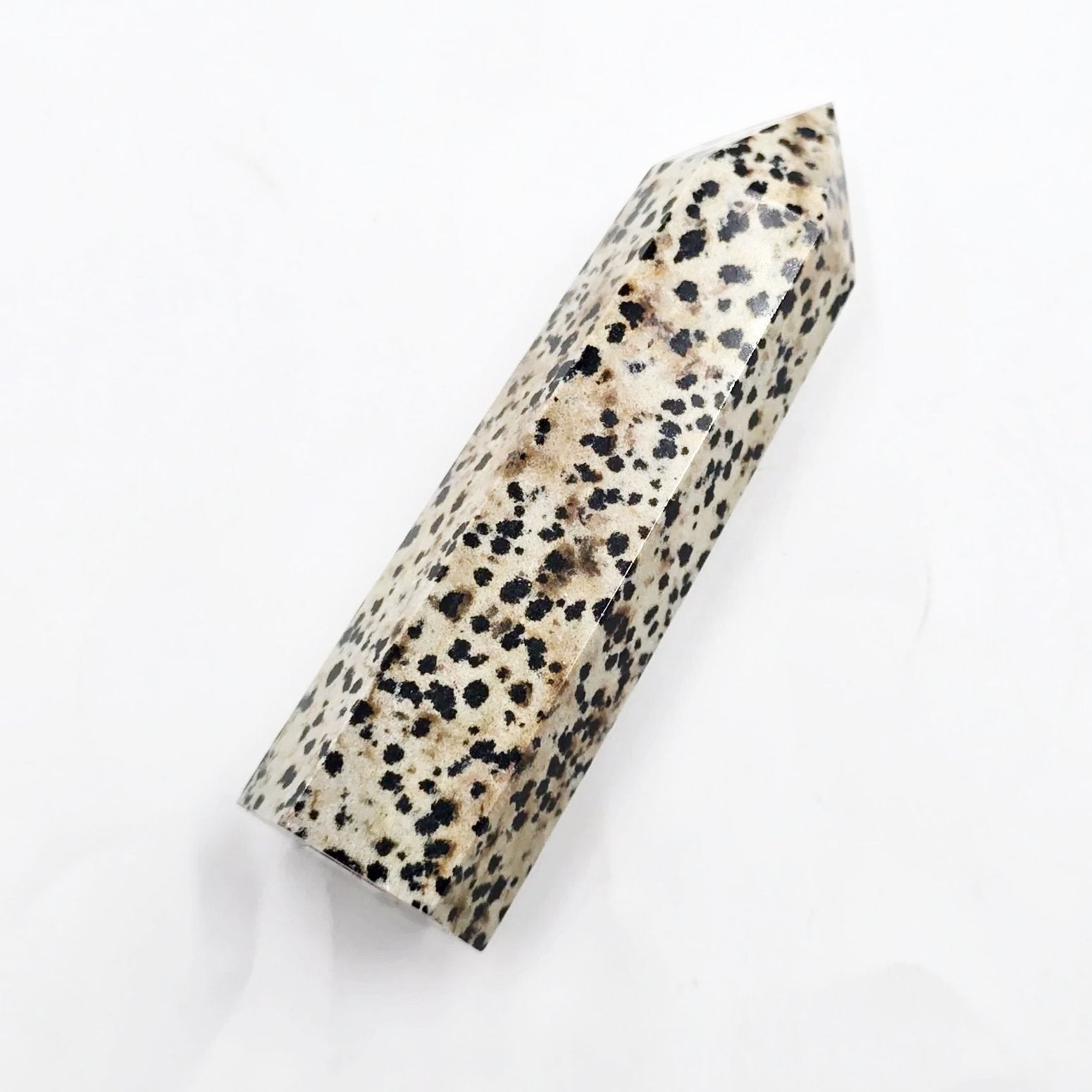 Dalmatian Jasper Tower Dalmatian Jasper Point 3 1/4" 85mm - Elevated Metaphysical