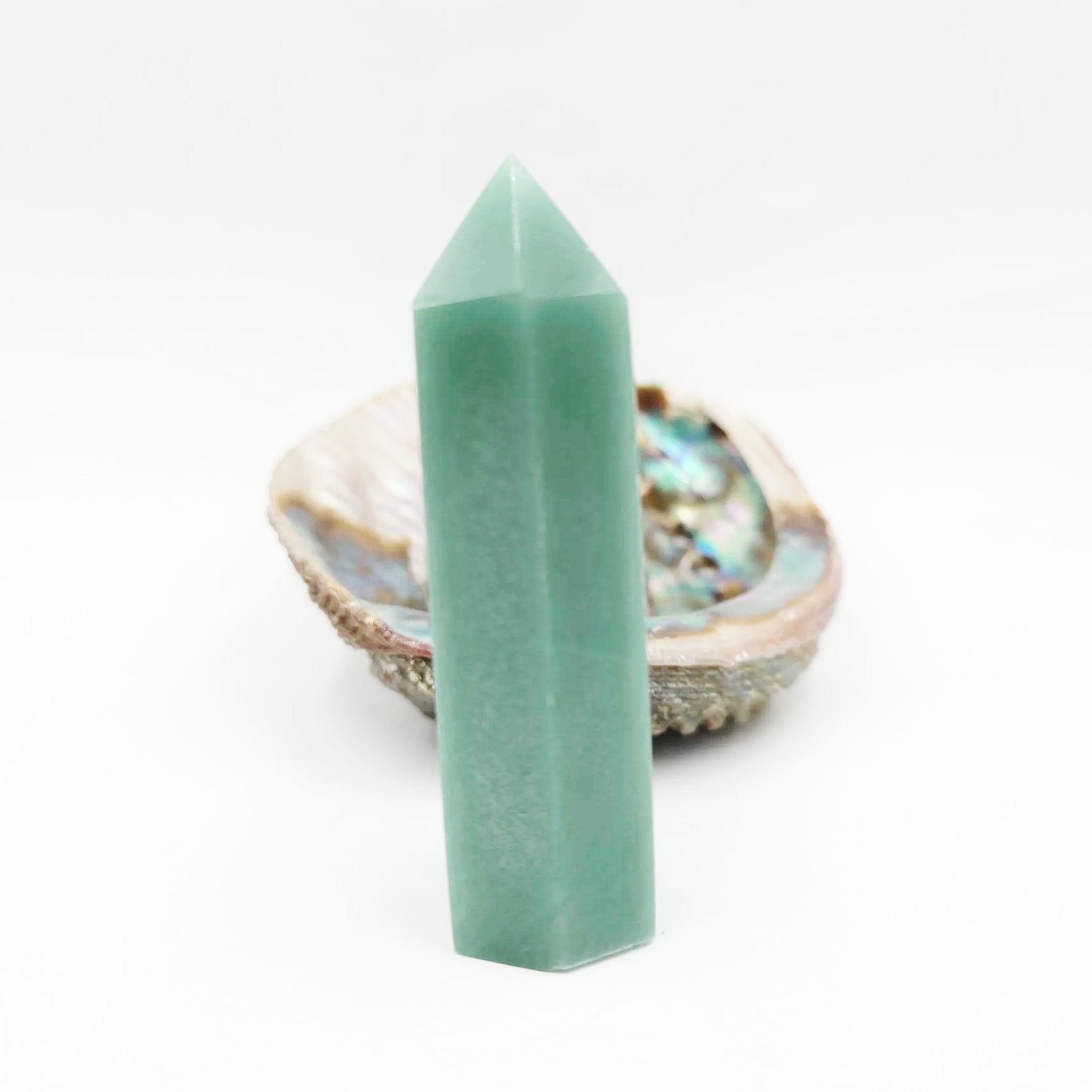 Green Aventurine Tower Green Aventurine Point 3 1/4" 85mm - Elevated Metaphysical