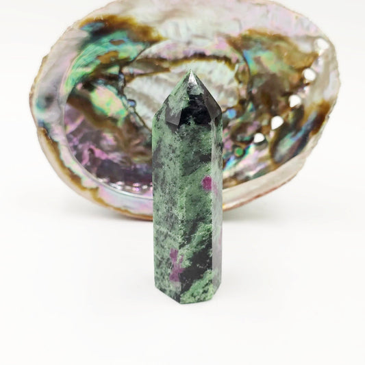 Ruby Zoisite Tower Ruby Zoisite Point 3 1/4" 85mm - Elevated Metaphysical
