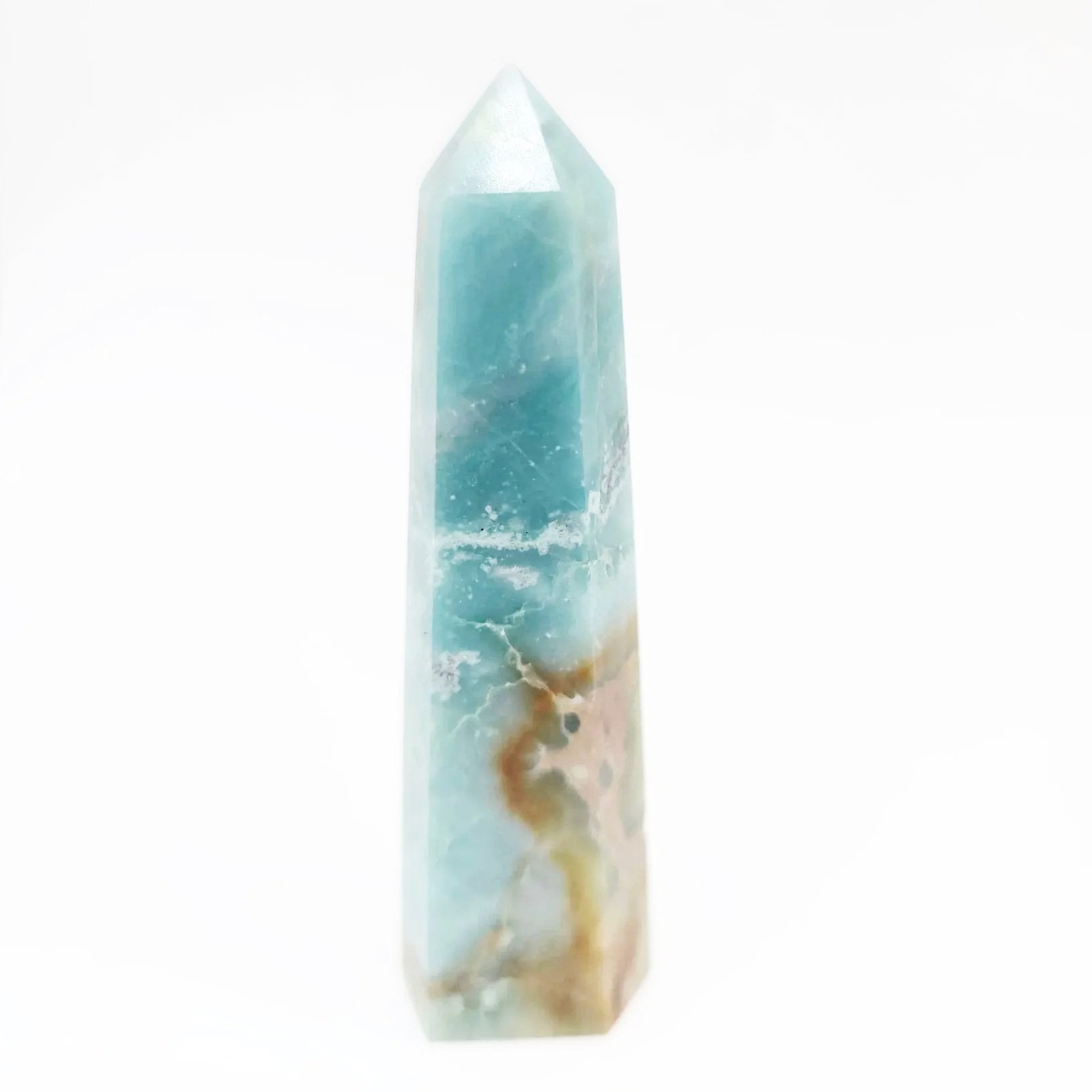 Caribbean Calcite Tower Caribbean Calcite Point 3 1/4" 85mm - Elevated Metaphysical