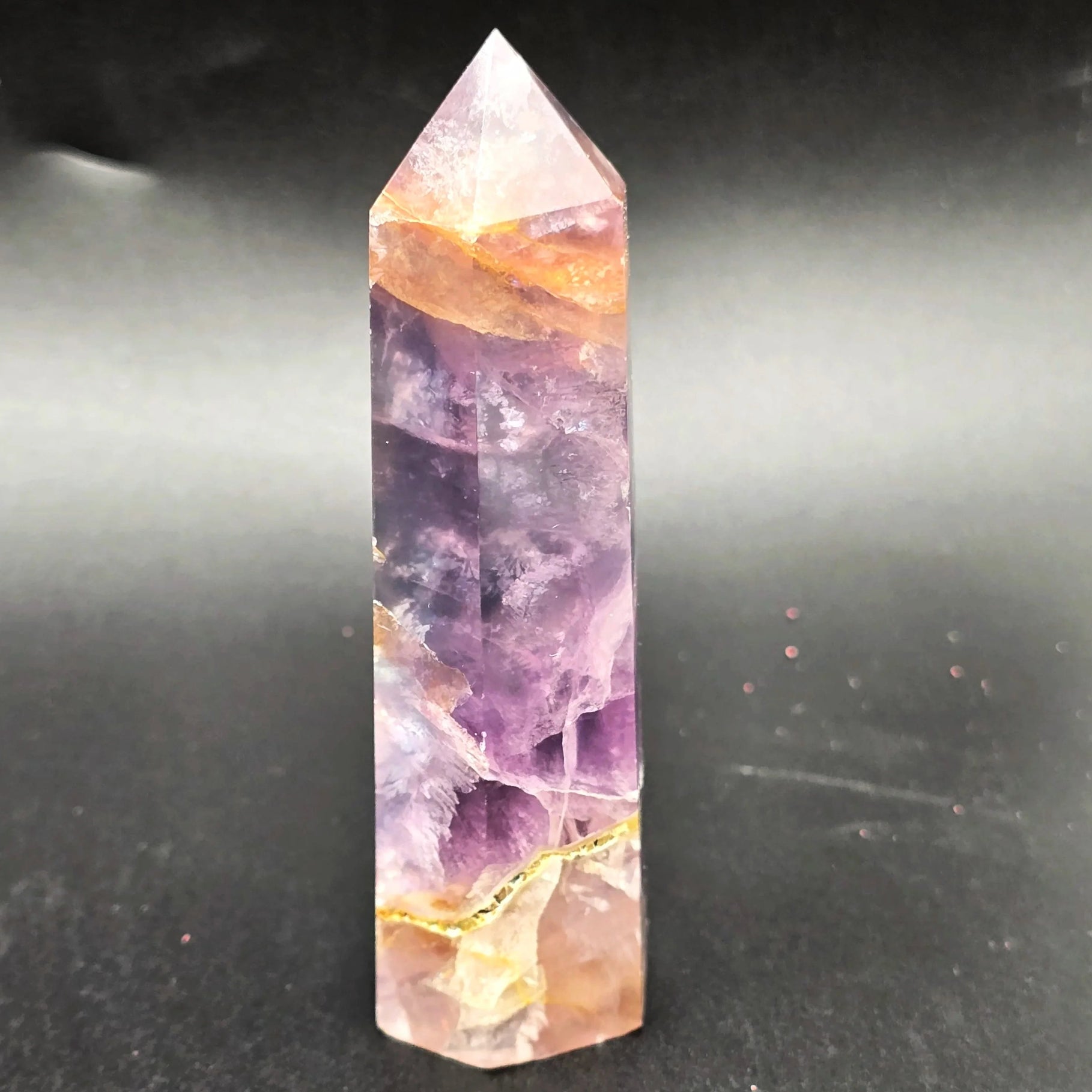 Fluorite Tower Rainbow Fluorite Point 3 1/4" 85mm - Elevated Metaphysical