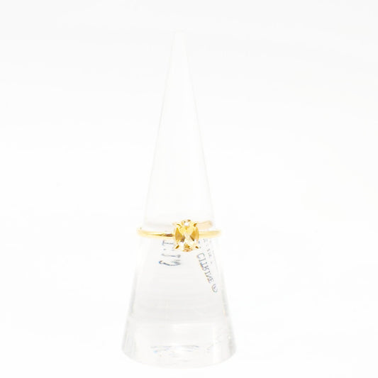 Citrine Ring .75ct Gold Vermeil Sterling Silver Solitaire Size 7 - Elevated Metaphysical