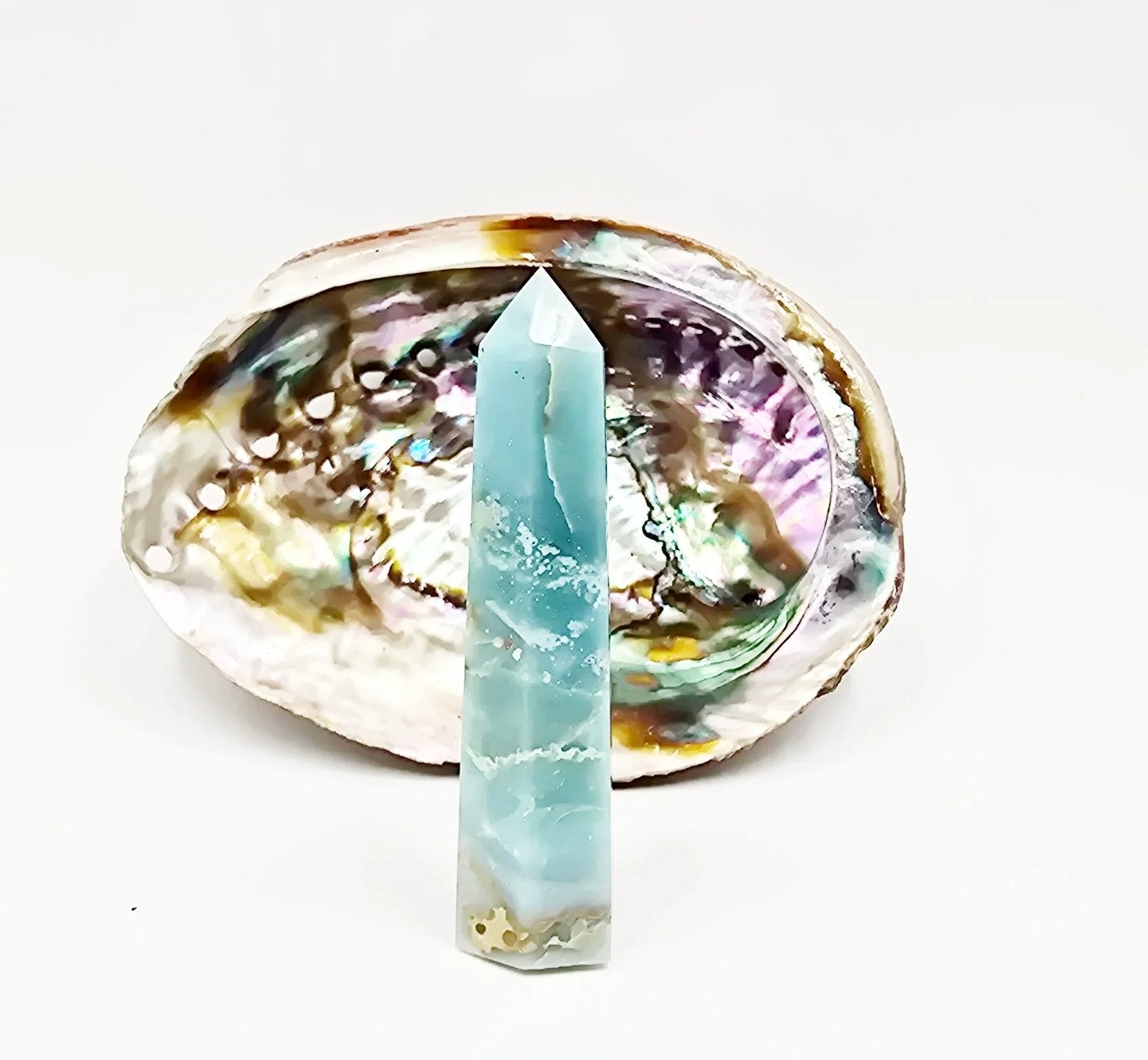 Caribbean Calcite Tower Caribbean Calcite Point 3 1/4" 85mm - Elevated Metaphysical