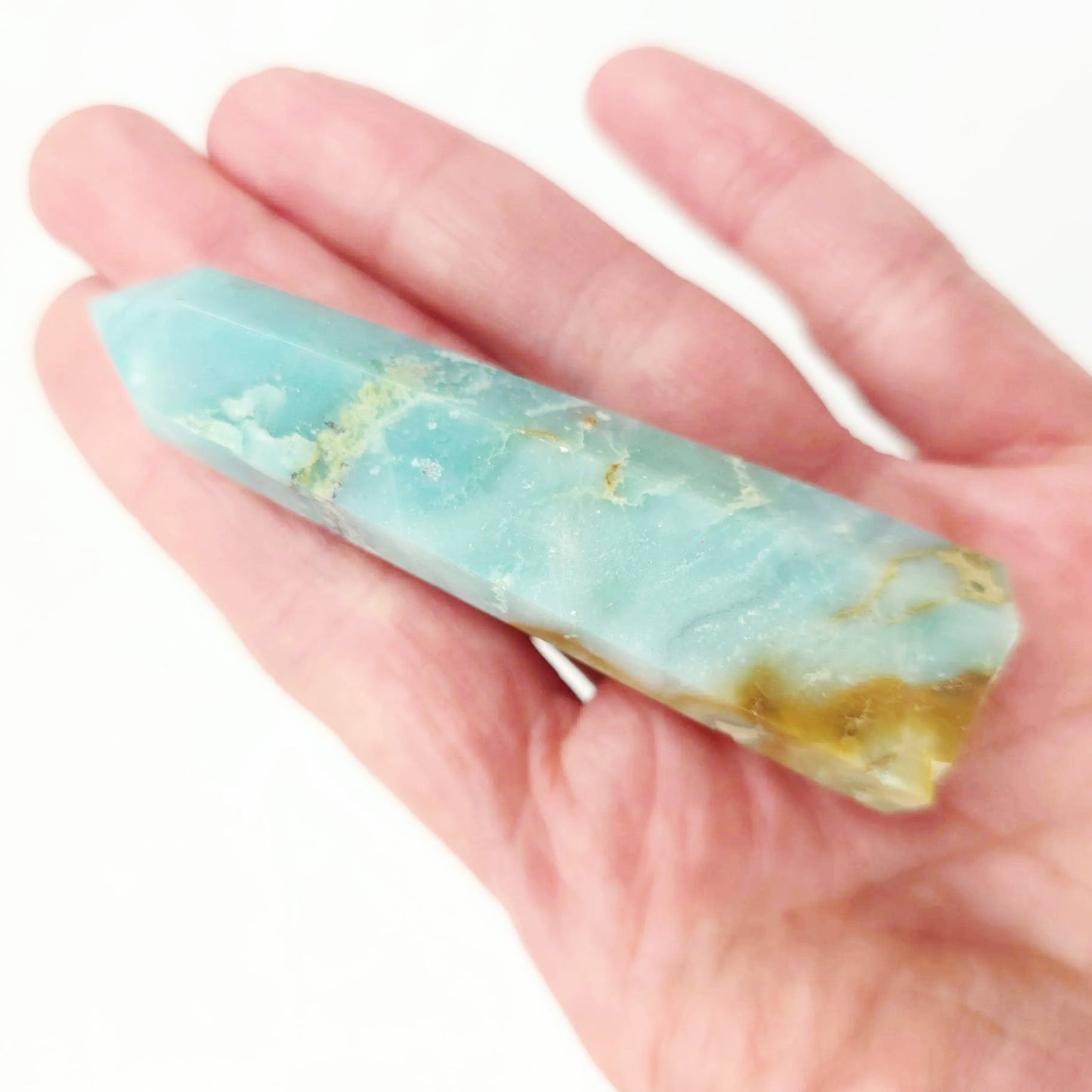 Caribbean Calcite Tower Caribbean Calcite Point 3 1/4" 85mm - Elevated Metaphysical