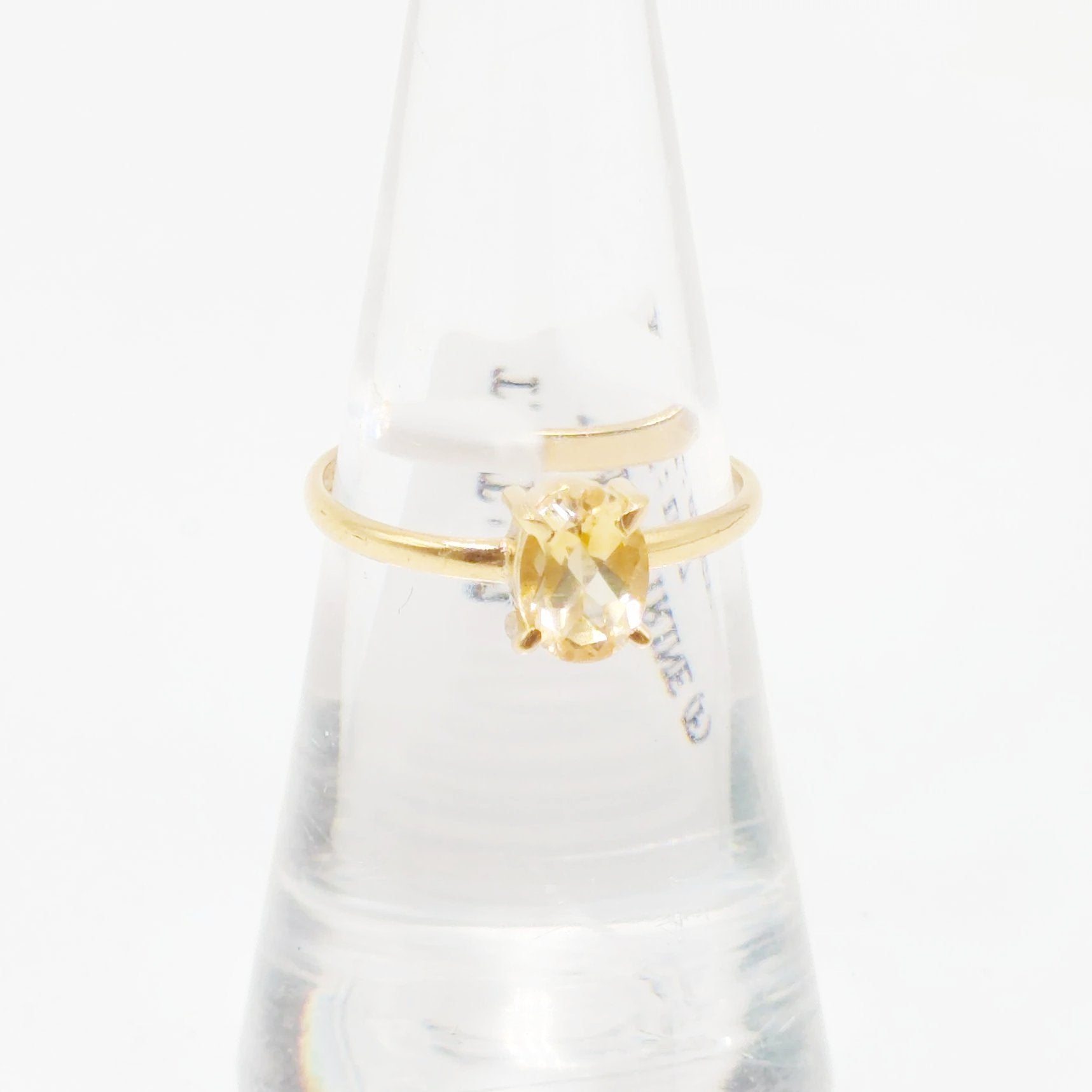 Citrine Ring .75ct Gold Vermeil Sterling Silver Solitaire Size 7 - Elevated Metaphysical