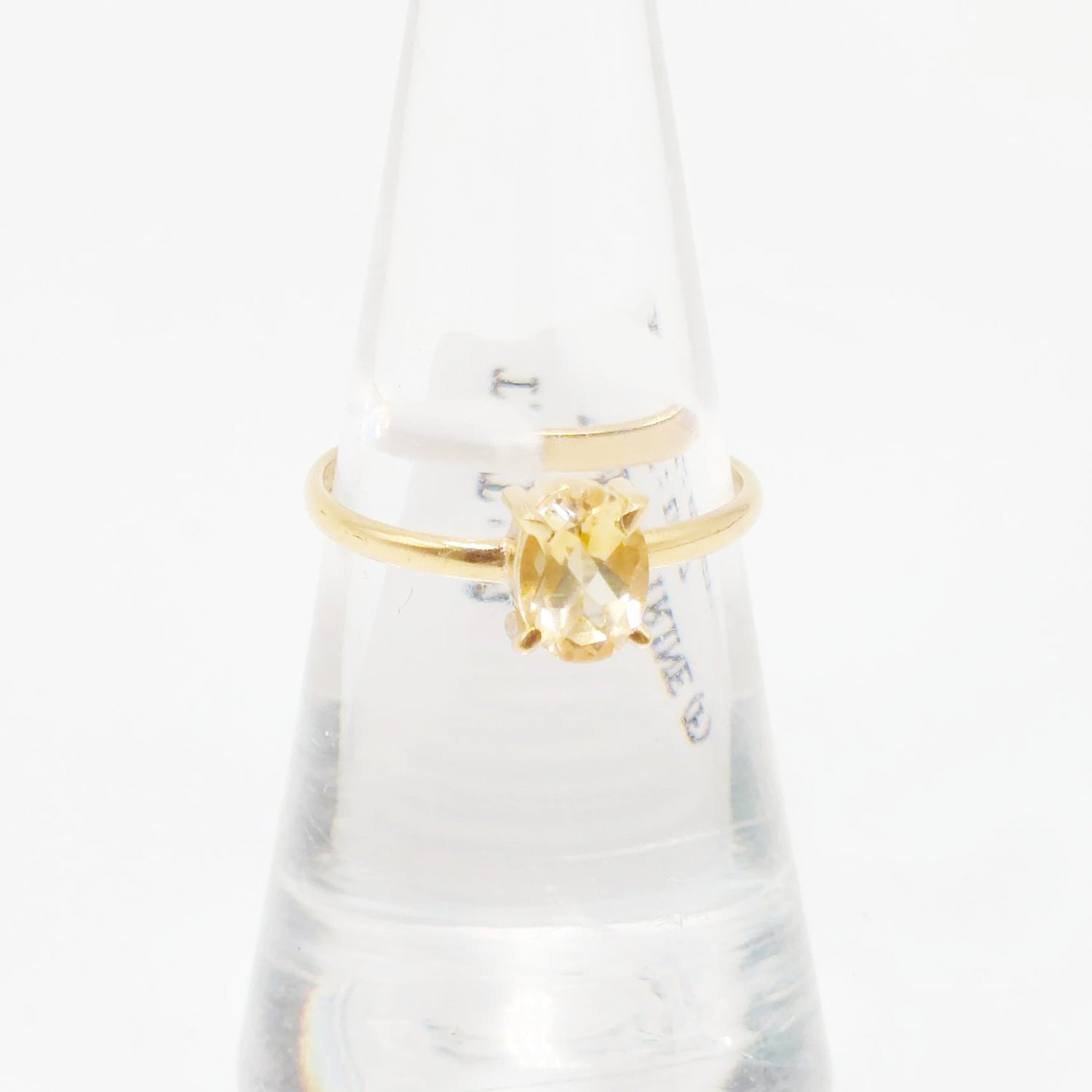 Citrine Ring .75ct Gold Vermeil Sterling Silver Solitaire Size 7 - Elevated Metaphysical